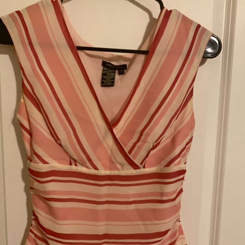 bcbg maxazria striped sleeveless top